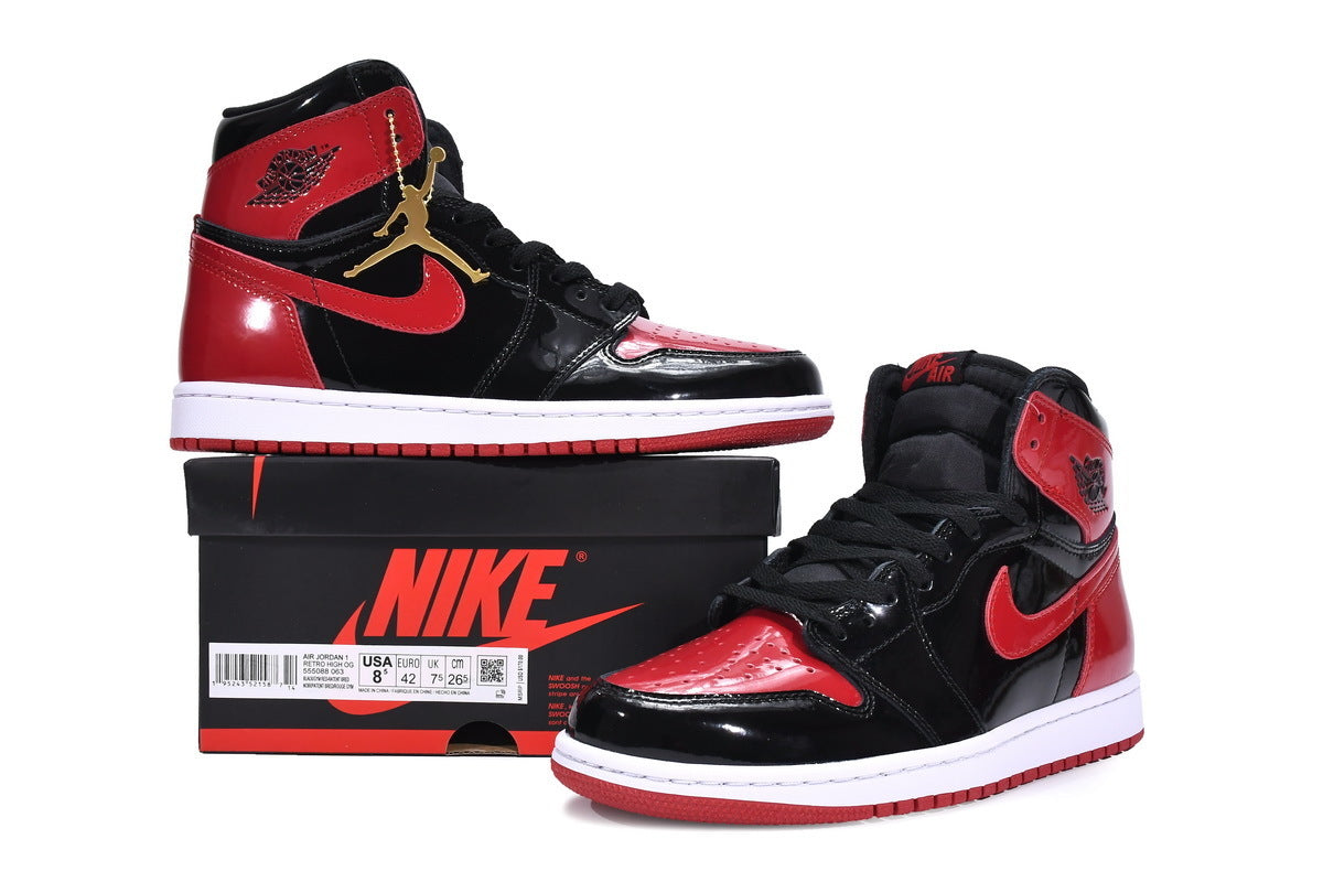 AJ 1 Retro High 'Bred Patent'